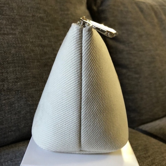 Dior Beauty Makeup Bag Pouch Off White Velvet Medium Makeup Bag Authentic - Picture 11 of 15